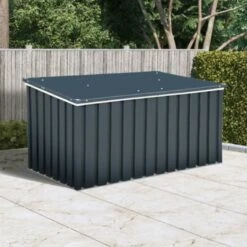 4' X 2' Sapphire Anthracite Metal Garden Cushion Storage Box (1.28m X 0.68m)