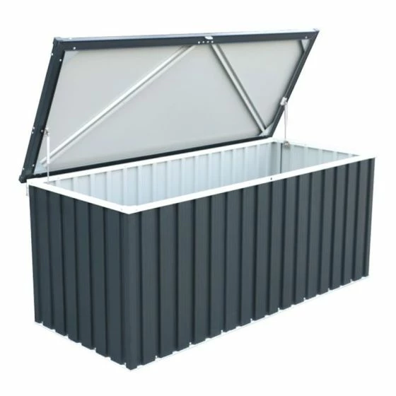 6' X 2' Sapphire Anthracite Metal Garden Cushion Storage Box (1.68m X 0.68m) 9 6' X 2' Sapphire Anthracite Metal Garden Cushion Storage Box (1.68m X 0.68m) - Image 7
