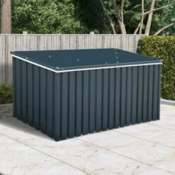 6' X 2' Sapphire Anthracite Metal Garden Cushion Storage Box (1.68m X 0.68m)