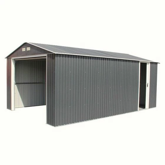12' X 38' Sapphire Olympian Anthracite Metal Garage (3.62m X 11.35m) 8 12' X 38' Sapphire Olympian Anthracite Metal Garage (3.62m X 11.35m) - Image 6