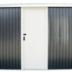 12' X 38' Sapphire Olympian Anthracite Metal Garage (3.62m X 11.35m) 30 12' X 38' Sapphire Olympian Anthracite Metal Garage (3.62m X 11.35m) -Garden Supplies Sales Shop sapphireolym1238 12x38 sapphire olympian anthracite metal garage side door