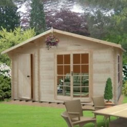 Shire Chaumont 4.2m X 5m Log Cabin Summer House (28mm)