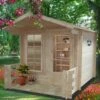 Shire Maulden 2.4m X 3.2m Log Cabin Summer House (19mm) 2 Shire Maulden 2.4m X 3.2m Log Cabin Summer House (19mm) -Garden Supplies Sales Shop she810mau 01