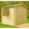 Shire Camelot 2.7m X 2.7m Log Cabin Shed (19mm) 2 Shire Camelot 2.7m X 2.7m Log Cabin Shed (19mm) -Garden Supplies Sales Shop she99cam 02