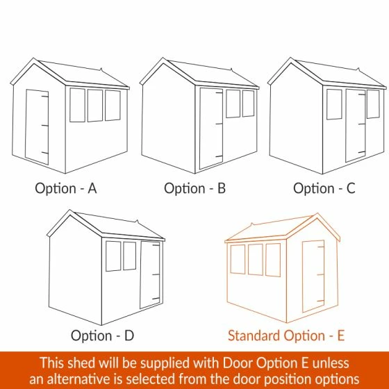 8' X 8' Traditional Heavy Duty Shiplap Apex Wooden Garden Shed (2.44m X 2.44m) 5 8' X 8' Traditional Heavy Duty Shiplap Apex Wooden Garden Shed (2.44m X 2.44m) - Image 3