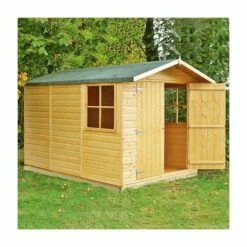 10' X 7' Shire Guernsey Double Door Wooden Garden Shed (3.35m X 2.2m)