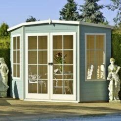7'5x7'5 Shire Hampton Traditional Corner Wooden Summer House 22 7'5x7'5 Shire Hampton Traditional Corner Wooden Summer House -Garden Supplies Sales Shop shi88ham 02