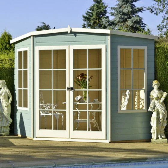 7'5x7'5 Shire Hampton Traditional Corner Wooden Summer House 8 7'5x7'5 Shire Hampton Traditional Corner Wooden Summer House - Image 6
