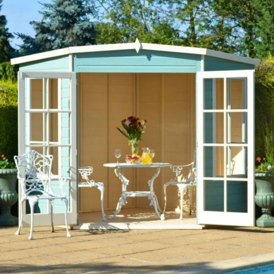 7'5x7'5 Shire Hampton Traditional Corner Wooden Summer House 9 7'5x7'5 Shire Hampton Traditional Corner Wooden Summer House - Image 7