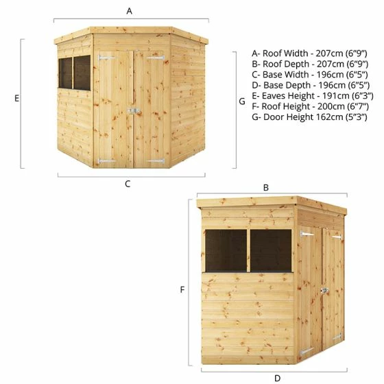 7 X 7 Mercia Shiplap Corner Shed (2m X 2m) 4 7 X 7 Mercia Shiplap Corner Shed (2m X 2m) - Image 3