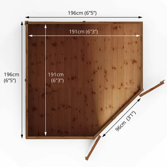 7 X 7 Mercia Shiplap Corner Shed (2m X 2m) 5 7 X 7 Mercia Shiplap Corner Shed (2m X 2m) - Image 4