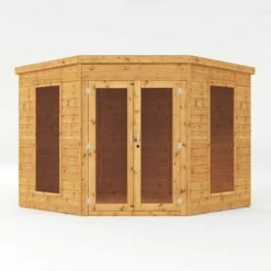 8' X 8' (3.6x2.8m) Mercia Premier Corner Wooden Summer House 19 8' X 8' (3.6x2.8m) Mercia Premier Corner Wooden Summer House -Garden Supplies Sales Shop si 003 001 0038 8x8 premium corner summerhouse cutout1 min