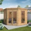 8' X 8' (3.6x2.8m) Mercia Premier Corner Wooden Summer House 1 8' X 8' (3.6x2.8m) Mercia Premier Corner Wooden Summer House -Garden Supplies Sales Shop si 003 001 0038 8x8 premium corner summerhouse insitu1 min