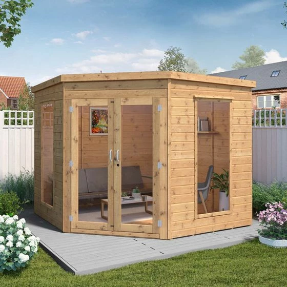 8' X 8' (3.6x2.8m) Mercia Premier Corner Wooden Summer House 3 8' X 8' (3.6x2.8m) Mercia Premier Corner Wooden Summer House