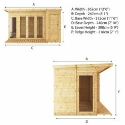 12' X 8' Mercia Premium Summer House With Side Shed (3.69m X 2.41m) 18 12' X 8' Mercia Premium Summer House With Side Shed (3.69m X 2.41m) -Garden Supplies Sales Shop si 003 001 0039bun 3 min