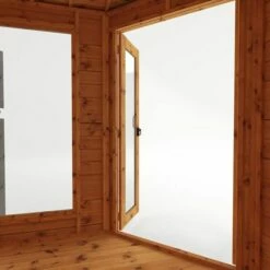 11' X 7' Mercia Corner Shiplap Wooden Garden Summer House With Side Shed (3.2m X 2.1m) 30 11' X 7' Mercia Corner Shiplap Wooden Garden Summer House With Side Shed (3.2m X 2.1m) -Garden Supplies Sales Shop si 003 001 0064 11x7 corner summerhouse with side shed close up3 min