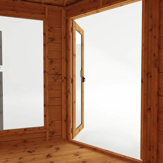 11' X 7' Mercia Corner Shiplap Wooden Garden Summer House With Side Shed (3.2m X 2.1m) 13 11' X 7' Mercia Corner Shiplap Wooden Garden Summer House With Side Shed (3.2m X 2.1m) - Image 11