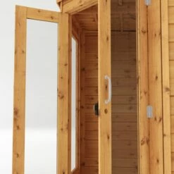 11' X 7' Mercia Corner Shiplap Wooden Garden Summer House With Side Shed (3.2m X 2.1m) 32 11' X 7' Mercia Corner Shiplap Wooden Garden Summer House With Side Shed (3.2m X 2.1m) -Garden Supplies Sales Shop si 003 001 0064 11x7 corner summerhouse with side shed close up5 min