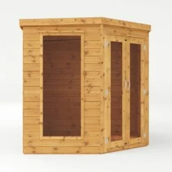 11' X 7' Mercia Corner Shiplap Wooden Garden Summer House With Side Shed (3.2m X 2.1m) 26 11' X 7' Mercia Corner Shiplap Wooden Garden Summer House With Side Shed (3.2m X 2.1m) -Garden Supplies Sales Shop si 003 001 0064 11x7 corner summerhouse with side shed cutout2 min