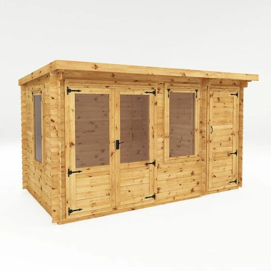 Mercia Visby 4.1m X 2.4m Pent Log Cabin With Side Shed (19mm) 16 Mercia Visby 4.1m X 2.4m Pent Log Cabin With Side Shed (19mm) - Image 14