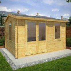 Mercia Elite 4m X 3m Garden Office Log Cabin (28mm) - Double Glazed