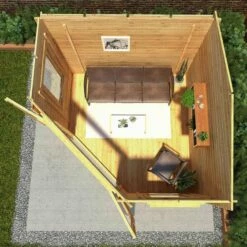 Mercia 3m X 3m Corner Log Cabin (28mm) - Double Glazed 21 Mercia 3m X 3m Corner Log Cabin (28mm) - Double Glazed -Garden Supplies Sales Shop si 006 002 0054 3m x 3m corner cabin 28mm dg feature1 min