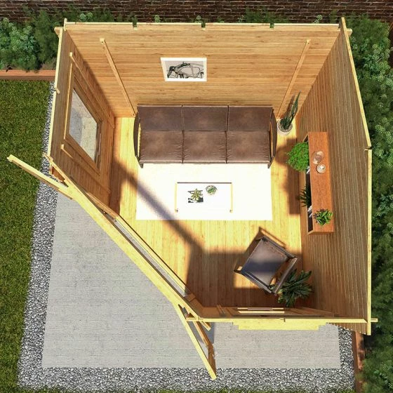 Mercia 3m X 3m Corner Log Cabin (28mm) - Double Glazed 8 Mercia 3m X 3m Corner Log Cabin (28mm) - Double Glazed - Image 6