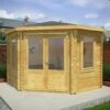 Mercia 3m X 3m Corner Log Cabin (28mm) - Double Glazed 2 Mercia 3m X 3m Corner Log Cabin (28mm) - Double Glazed -Garden Supplies Sales Shop si 006 002 0054 3m x 3m corner cabin 28mm dg insitu1 min 1