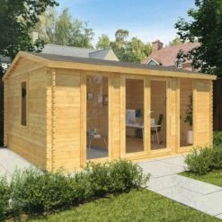Mercia Director 5m X 4m Garden Office Log Cabin (28mm) - Double Glazed