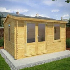 Mercia Elite 4m X 3m Garden Office Log Cabin (34mm) - Double Glazed