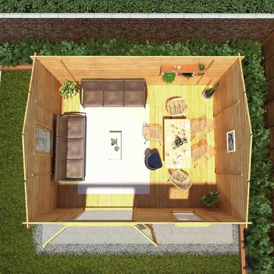 Mercia Elite 5m X 4m Garden Office Log Cabin (34mm) - Double Glazed 9 Mercia Elite 5m X 4m Garden Office Log Cabin (34mm) - Double Glazed - Image 7