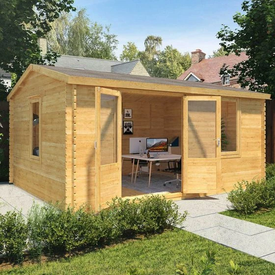 Mercia Elite 5m X 4m Garden Office Log Cabin (34mm) - Double Glazed 6 Mercia Elite 5m X 4m Garden Office Log Cabin (34mm) - Double Glazed - Image 4