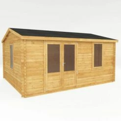 Mercia Elite 5m X 4m Garden Office Log Cabin (34mm) - Double Glazed 31 Mercia Elite 5m X 4m Garden Office Log Cabin (34mm) - Double Glazed -Garden Supplies Sales Shop si 006 003 0077 5m x 4m home office elite 34mm dg render1 min