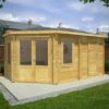 Mercia 5m X 3m Corner Log Cabin Plus Side Shed (34mm) – Double Glazed 1 Mercia 5m X 3m Corner Log Cabin Plus Side Shed (34mm) – Double Glazed -Garden Supplies Sales Shop si 006 003 0082 5x3m corner lodge plus 34mm dg insitu1 min 1