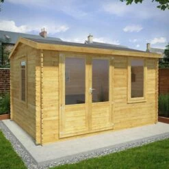 Mercia Elite 4m X 3m Garden Office Log Cabin (44mm) - Double Glazed