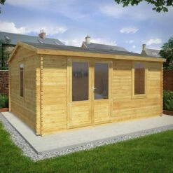 Mercia Elite 5m X 4m Garden Office Log Cabin (44mm) - Double Glazed