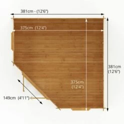 Mercia 4m X 4m Corner Log Cabin (44mm) - Double Glazed 16 Mercia 4m X 4m Corner Log Cabin (44mm) - Double Glazed -Garden Supplies Sales Shop si 006 004 0084 4x4m corner cabin 44mm dg drawing2 min
