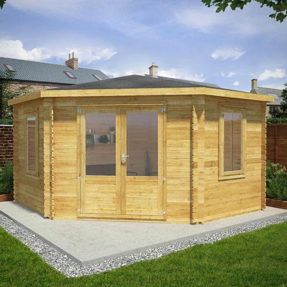 Mercia 4m X 4m Corner Log Cabin (44mm) - Double Glazed 3 Mercia 4m X 4m Corner Log Cabin (44mm) - Double Glazed