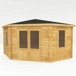 Mercia 4m X 4m Corner Log Cabin (44mm) - Double Glazed 20 Mercia 4m X 4m Corner Log Cabin (44mm) - Double Glazed -Garden Supplies Sales Shop si 006 004 0084 4x4m corner cabin 44mm dg render1 min