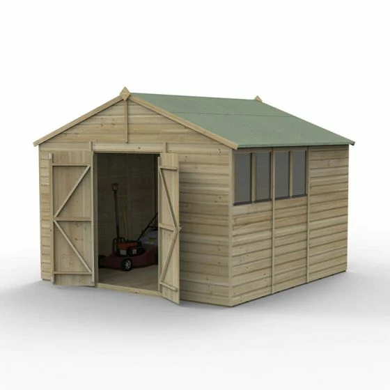10' X 10' Forest Beckwood 25yr Guarantee Shiplap Pressure Treated Double Door Apex Wooden Shed (3.21m X 3.01m) 20 10' X 10' Forest Beckwood 25yr Guarantee Shiplap Pressure Treated Double Door Apex Wooden Shed (3.21m X 3.01m) - Image 18
