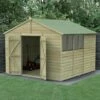10' X 10' Forest Beckwood 25yr Guarantee Shiplap Pressure Treated Double Door Apex Wooden Shed (3.21m X 3.01m) 2 10' X 10' Forest Beckwood 25yr Guarantee Shiplap Pressure Treated Double Door Apex Wooden Shed (3.21m X 3.01m) -Garden Supplies Sales Shop spa1010dd4wm insitu min 1