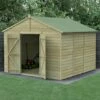 10' X 10' Forest Beckwood 25yr Guarantee Shiplap Pressure Treated Windowless Double Door Apex Wooden Shed (3.21m X 3.01m)