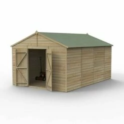 15' X 10' Forest Beckwood 25yr Guarantee Shiplap Pressure Treated Windowless Double Door Apex Wooden Shed (4.48m X 3.21m) 37 15' X 10' Forest Beckwood 25yr Guarantee Shiplap Pressure Treated Windowless Double Door Apex Wooden Shed (4.48m X 3.21m) -Garden Supplies Sales Shop spa1015ddnwm open 05.17.23 1