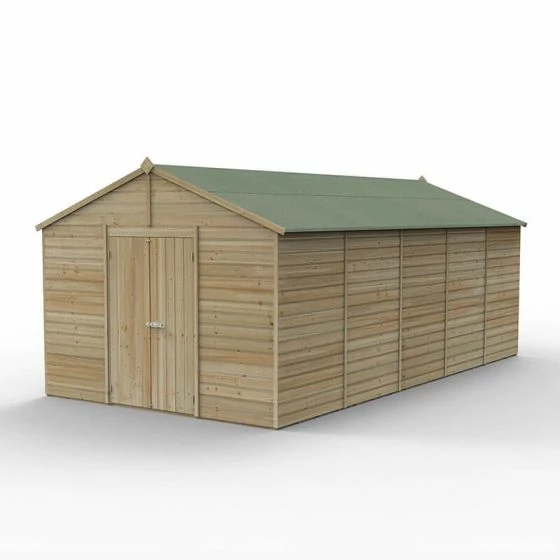 20' X 10' Forest Beckwood 25yr Guarantee Shiplap Pressure Treated Windowless Double Door Apex Wooden Shed (5.96m X 3.21m) 4 20' X 10' Forest Beckwood 25yr Guarantee Shiplap Pressure Treated Windowless Double Door Apex Wooden Shed (5.96m X 3.21m) - Image 2