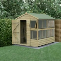 8' X 6' Forest 25yr Guarantee Shiplap Pressure Treated Potting Shed (2.42m X 1.99m)