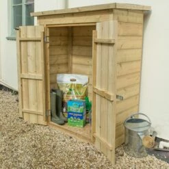 3'6 X 2' Forest Shiplap Pent Midi Wooden Garden Storage - Outdoor Patio Storage (1m X 0.55m)