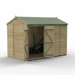 10' X 6' Forest Beckwood 25yr Guarantee Shiplap Pressure Treated Windowless Double Door Reverse Apex Wooden Shed (3.01m X 1.99m) 37 10' X 6' Forest Beckwood 25yr Guarantee Shiplap Pressure Treated Windowless Double Door Reverse Apex Wooden Shed (3.01m X 1.99m) -Garden Supplies Sales Shop spr106ddnwm open 05.24.23