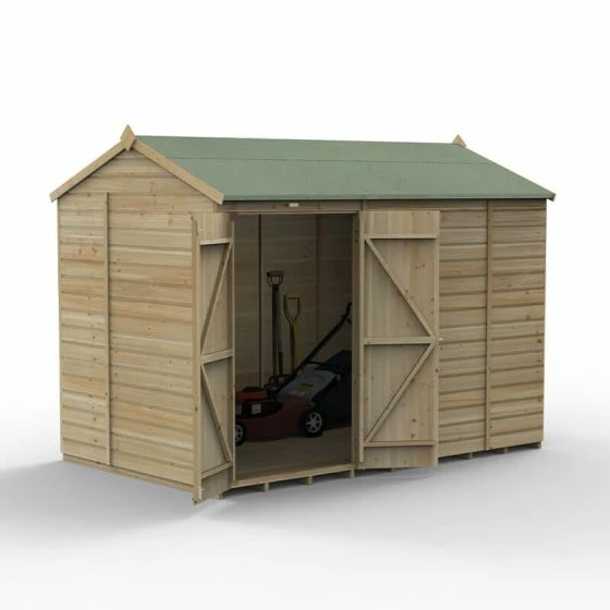 10' X 6' Forest Beckwood 25yr Guarantee Shiplap Pressure Treated Windowless Double Door Reverse Apex Wooden Shed (3.01m X 1.99m) 19 10' X 6' Forest Beckwood 25yr Guarantee Shiplap Pressure Treated Windowless Double Door Reverse Apex Wooden Shed (3.01m X 1.99m) - Image 17