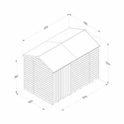 10' X 6' Forest Beckwood 25yr Guarantee Shiplap Pressure Treated Windowless Double Door Reverse Apex Wooden Shed (3.01m X 1.99m) 24 10' X 6' Forest Beckwood 25yr Guarantee Shiplap Pressure Treated Windowless Double Door Reverse Apex Wooden Shed (3.01m X 1.99m) -Garden Supplies Sales Shop spr106ddnwm line drawing 2023