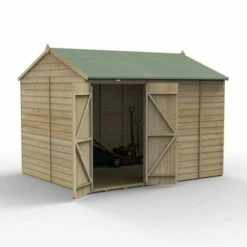 10' X 8' Forest Beckwood 25yr Guarantee Shiplap Pressure Treated Windowless Double Door Reverse Apex Wooden Shed (3.01m X 2.61m) 37 10' X 8' Forest Beckwood 25yr Guarantee Shiplap Pressure Treated Windowless Double Door Reverse Apex Wooden Shed (3.01m X 2.61m) -Garden Supplies Sales Shop spr108ddnwm open 05.30.23 1